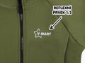 Detská softshellová bunda PREMIUM - khaki (s fleecom)