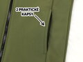 Detská softshellová bunda PREMIUM - khaki (s fleecom)