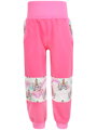 Dívčí SLIM tepláky s dvojitými koleny - Jednorožci