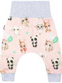 Detské baggy tepláky Zvieratá na ružovej
