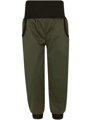 Dětské elastické letní softshellové kalhoty, khaki