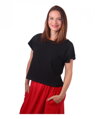 Crop top tričko Edita, černé