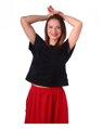 Crop top tričko Edita, černé