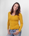 Dámské tričko Brigita dl. rukáv, hořčicová