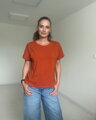 Tričko na dojčenie so zipsom Kira, oversized – škoricové S/M