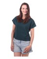 Crop top tričko Edita, tm.zelené