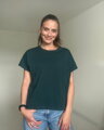Tričko na dojčenie so zipsom Kira, oversized – fľaškovo zelené S/M