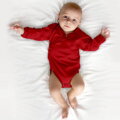 Kojenecké body zavinovací, červené