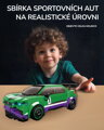 Woma Stavebnica Pretekárske auto dlhé 15 cm, s odnímateľnou strechou, zelené, 263 dielikov