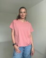 Tričko na dojčenie so zipsom Kira, oversized – staroružové S/M