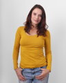 Dámské tričko Brigita dl. rukáv, hořčicová
