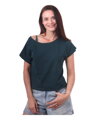 Crop top tričko Edita, tm.zelené