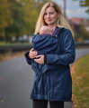 Softshellová těhotenská a nosící bunda Pavla, tmavě modrá