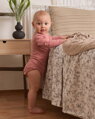 Kojenecké body s dlouhým rukávem, starorůžové