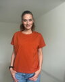 Tričko na dojčenie so zipsom Kira, oversized – škoricové S/M