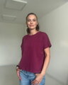 Tričko na dojčenie so zipsom Kira, oversized – cyklámenové S/M
