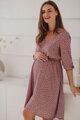 Těhotenské šaty na kojení Lovely Dress, Lilac with Dots