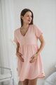Těhotenská mušelínová noční košile Aurora Sweet Pink