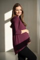 Těhotenská, kojící tunika Mommy 7/8 rukáv, Mauve Wine