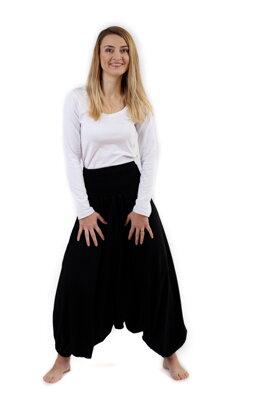 Těhotenské turecké kalhoty, černé