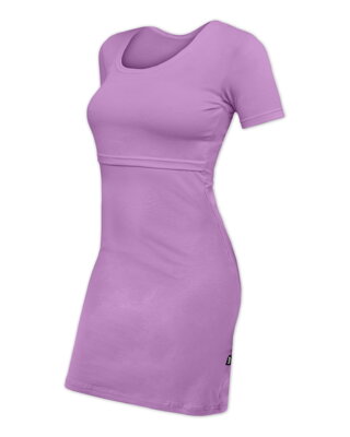 Kojící šaty Elena, krátký rukáv, levandulově fialové