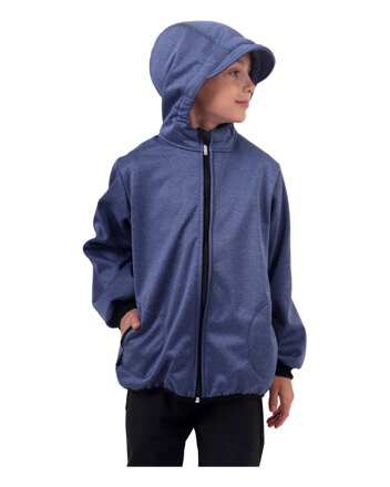 Dětská softshellová bunda, tmavě modrý melír, Kolekce 2021