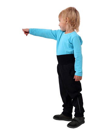 Dětské softshellové kalhoty, černé