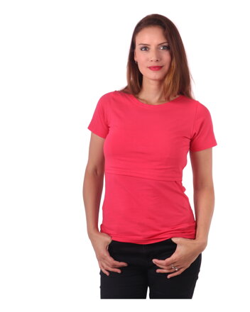 Kojicí tričko Lena, kr.rukáv, lososově růžové
