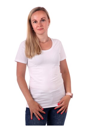 Dámské tričko Brigita, krátký rukáv, bílá