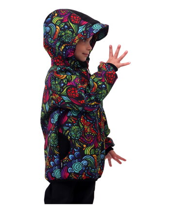Dětská softshellová bunda, pestrobarevné ulity, Kolekce 2021