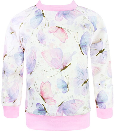  Dívčí mikina Fialové motýly