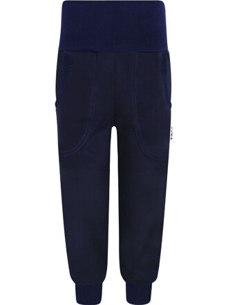 Dětské SLIM tmavomodré tepláky s vysokým pasem