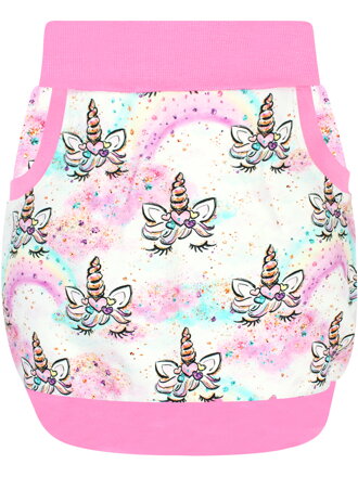 Dievčenská sukňa s jednorožcami