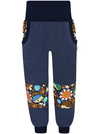 Dětské tepláky s dvojitými koleny - Ježci