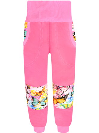 Dívčí tepláky s dvojitými koleny - Motýlci