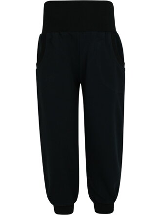 Detské tepláky s vysokým pásom - čierne