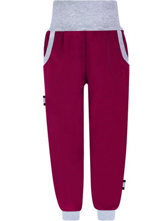 Dívčí softshellové kalhoty s fleecem,vínové 