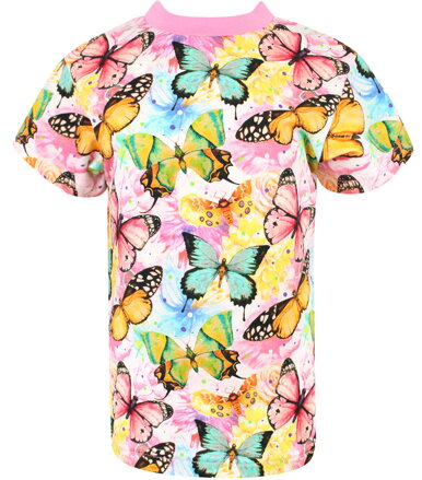 Dievčenské tričko s krátkym rukávom Motýle