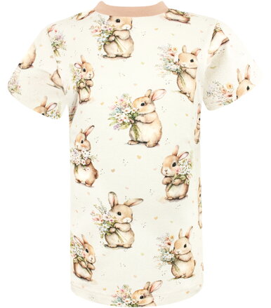 Dievčenský tričko s krátkym rukávom Zajačiky