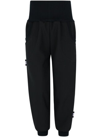 Dětské softshellové kalhoty s fleecem,černé