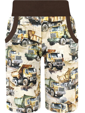 Chlapecké bermudy s gumou v pase Nákladní auta