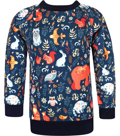 Dívčí mikina Zvířata s ornamenty