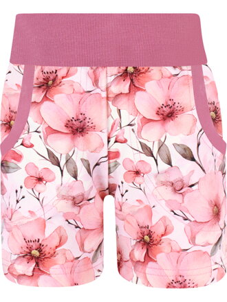 Dievčenské kraťasy Kvety (s gumou v páse)
