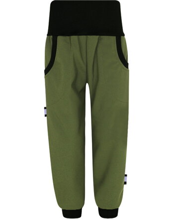 Slim dětské softshellové kalhoty s fleecem, Khaki