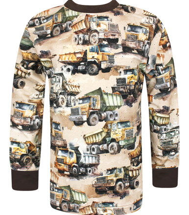 Chlapecké tričko s dlouhým rukávem Nákladní auta Chlapecké tričko s dlouhým rukávem Nákladní auta