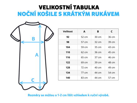 Dievčenská nočná košeľa Srnky