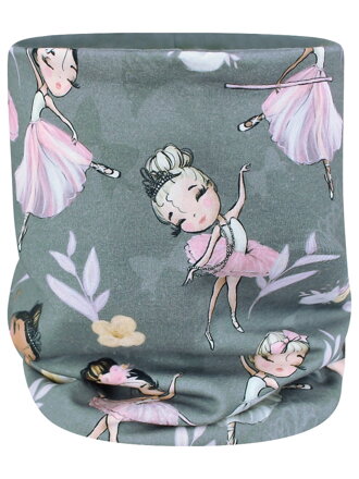 .Dievčenský jarný/jesenný nákrčník Baleríny, šedý