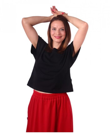 Crop top tričko Edita, černé
