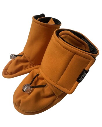 Jožánek Zimné topánočky softshell + fleece, oranžové 0-6 M