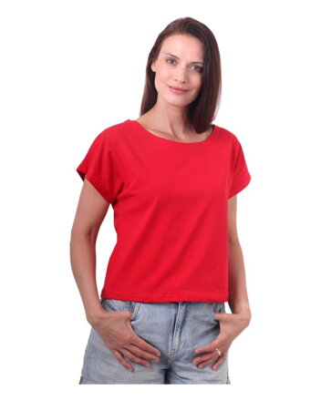 Crop top tričko Edita, červené 